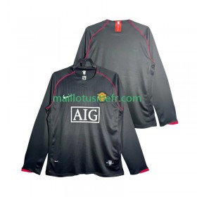 Maillot de Foot Manchester United 2007 2008 Extérieur Retro Manches Longues